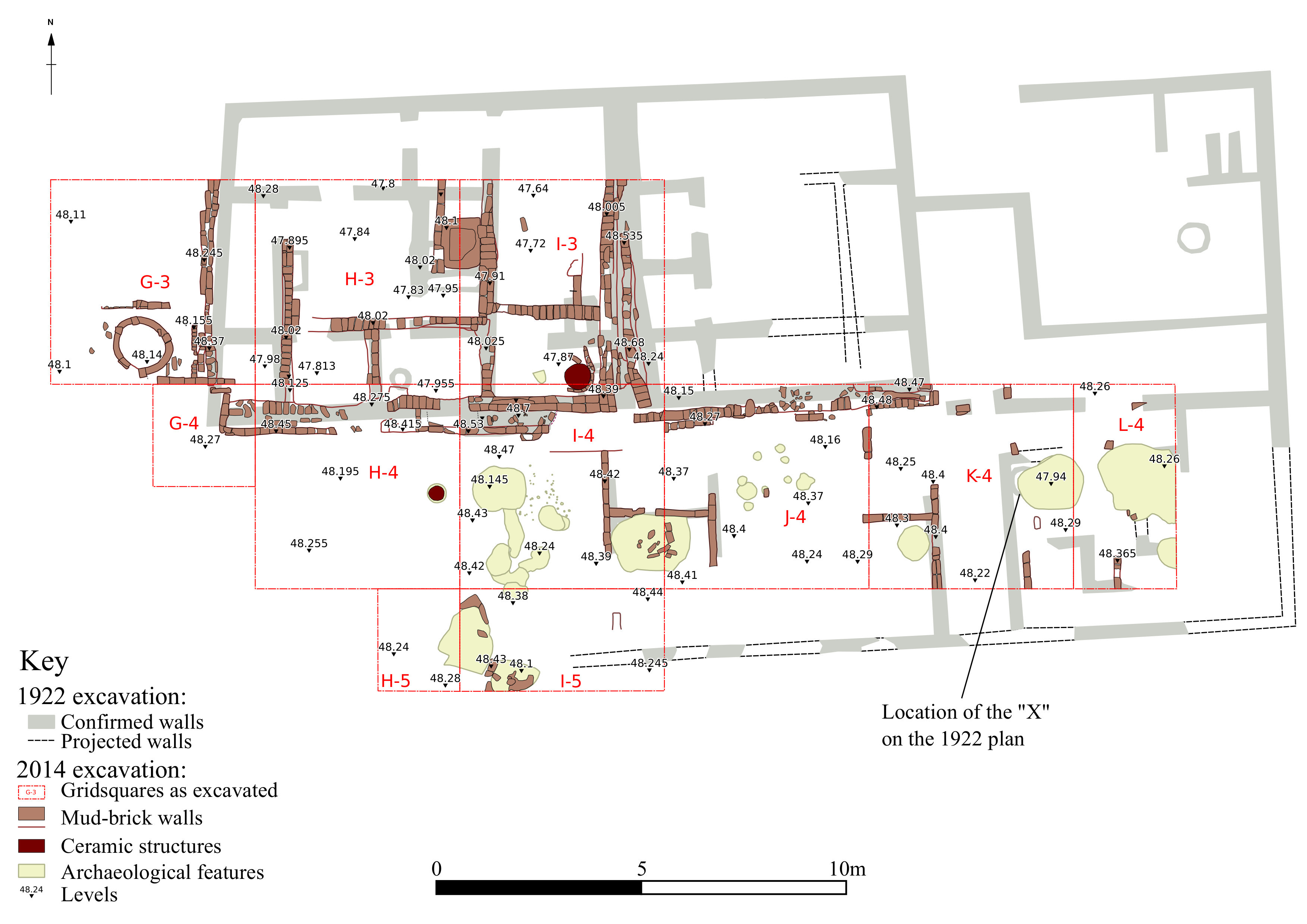 Plan of the site as excavated